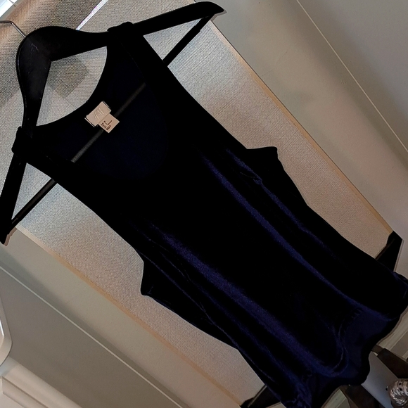 Dressy, like velvet tank, H&M, sz 4, dark navy blue, lined - Picture 1 of 5